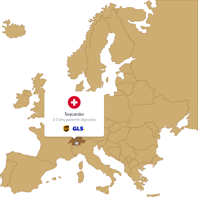 Mapa doručení – Evropa